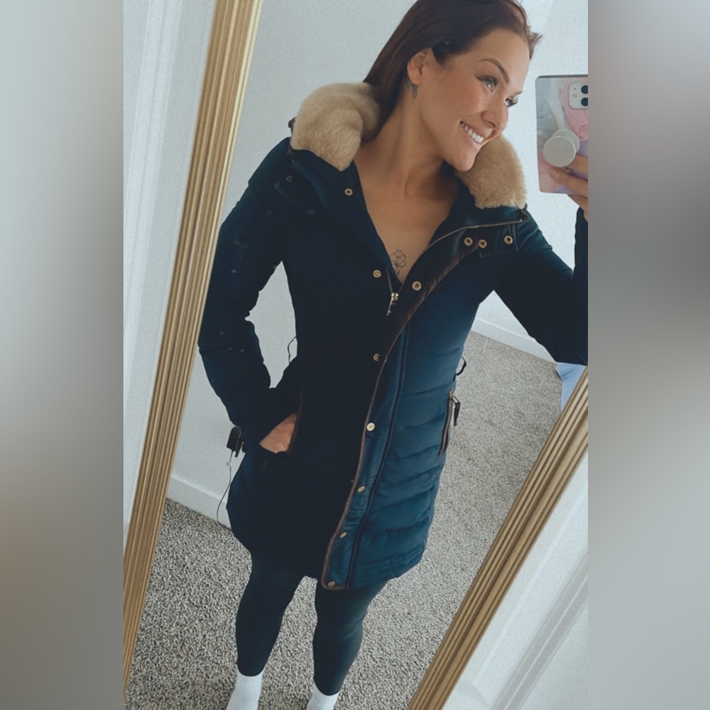 Zara Hooded down jacket